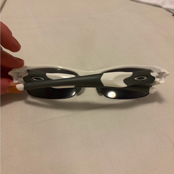 Oakley White Flak Sunglasses with Gray Lenses - OS - Picture 3 of 5